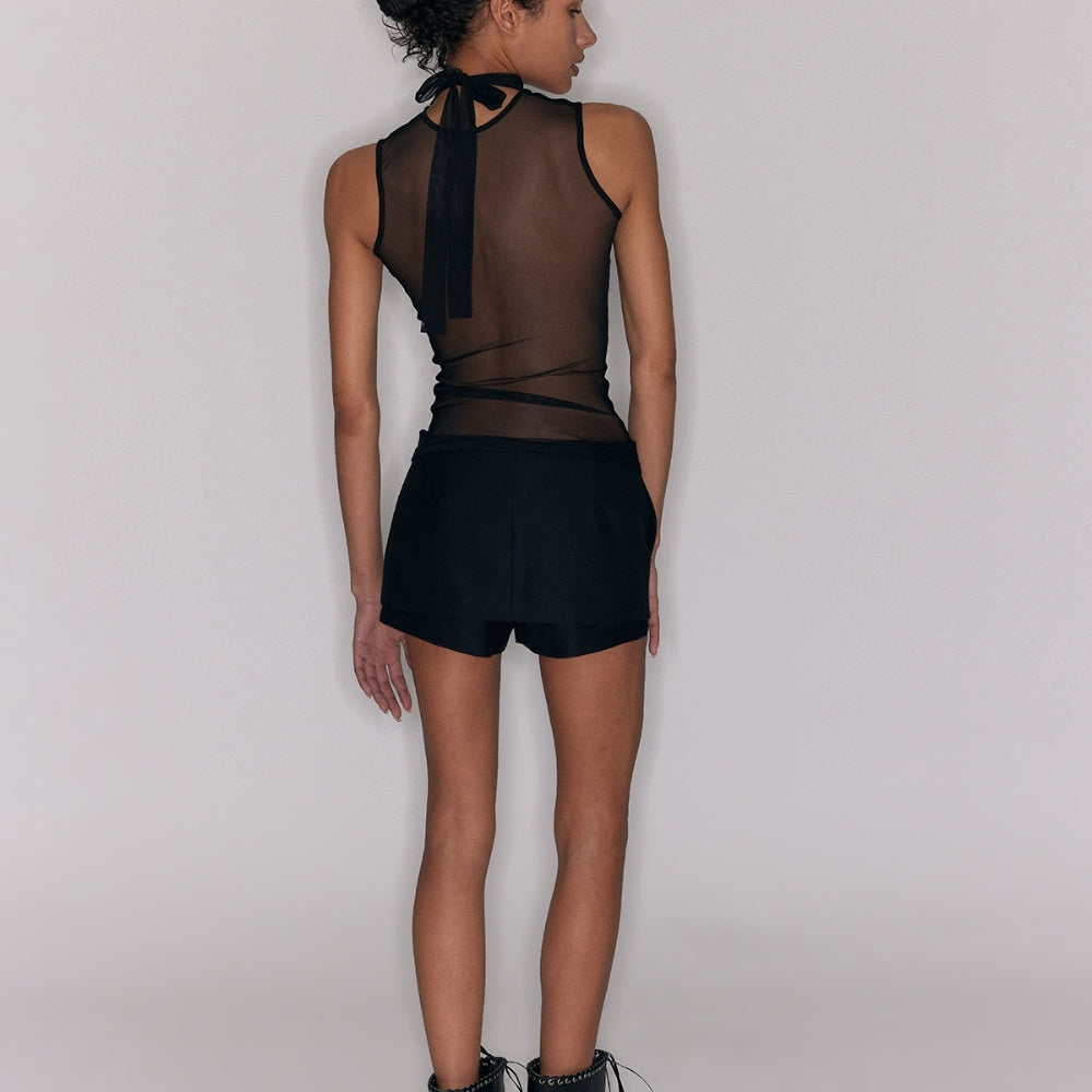 SANFRONTIERES Sheer Back Camisole