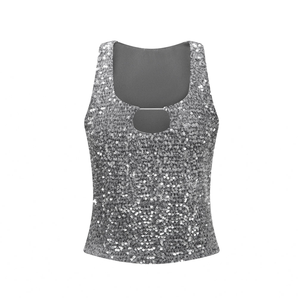 SANFRONTIERES Sparkle Tank Top