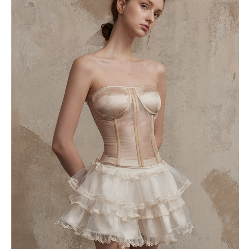 FA SOGNO Nude Corset Set