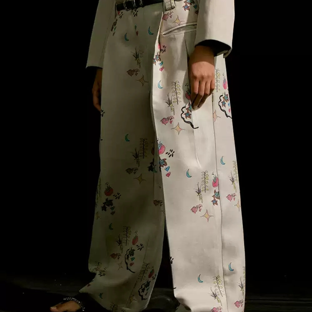 MEDIUM WELL Printed Wide-Leg Pants