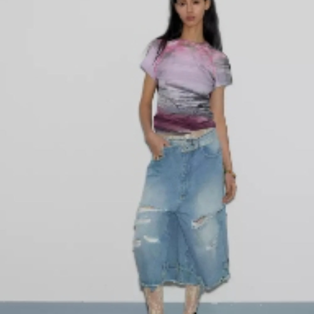 MEDIUM WELL Ripped Denim Jeans