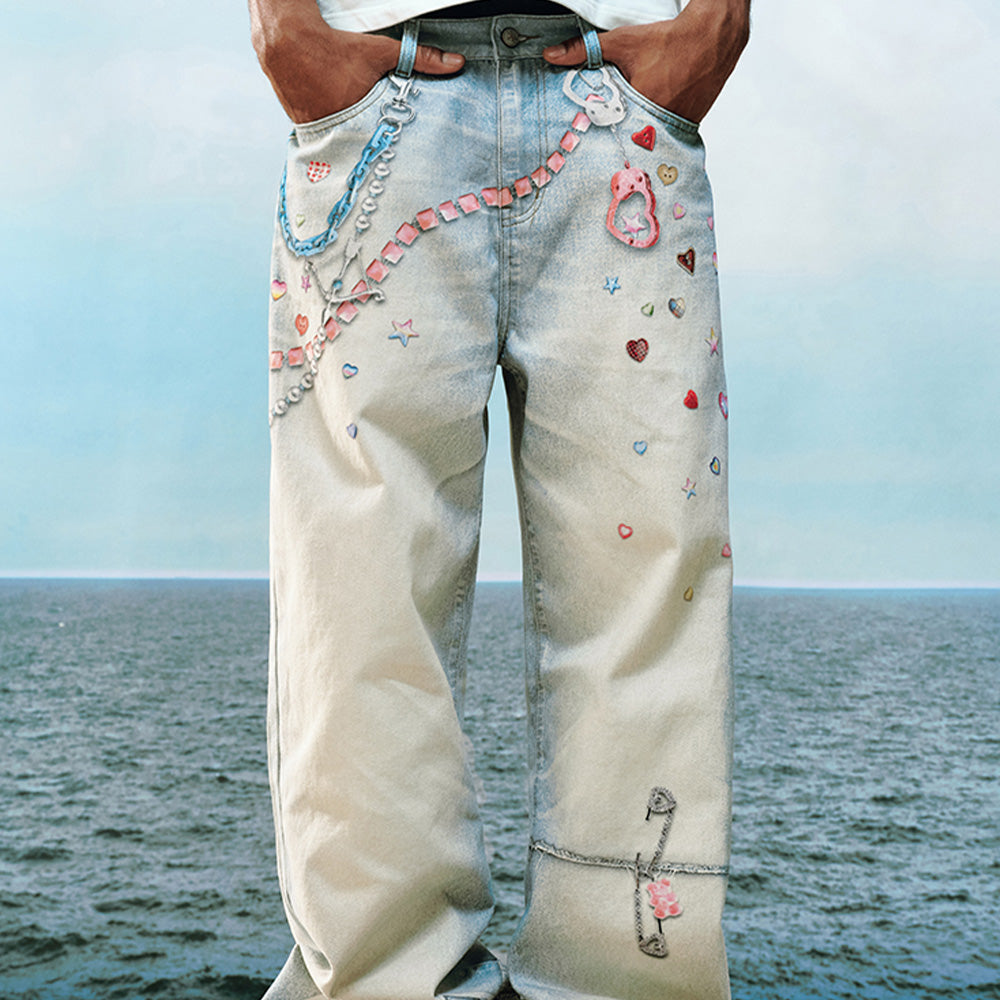 YADcrew Arrow Print Jeans