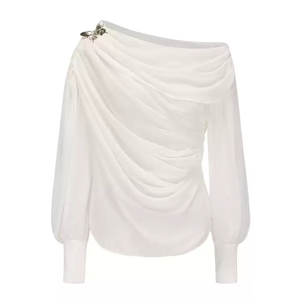 ARTE PURA White Chiffon Blouse