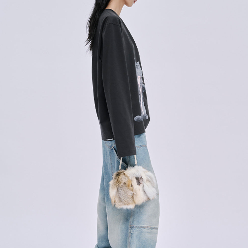MARKGONG Cat Print Long Sleeve