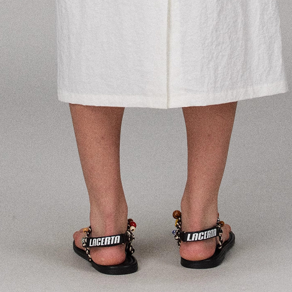 LACERTA Beaded Sandals