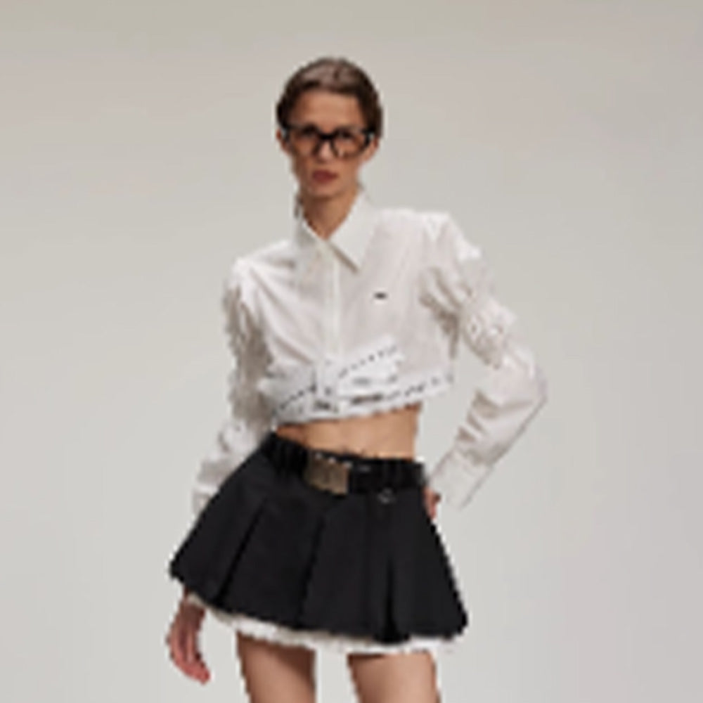 LACERTA White Trim Skirt