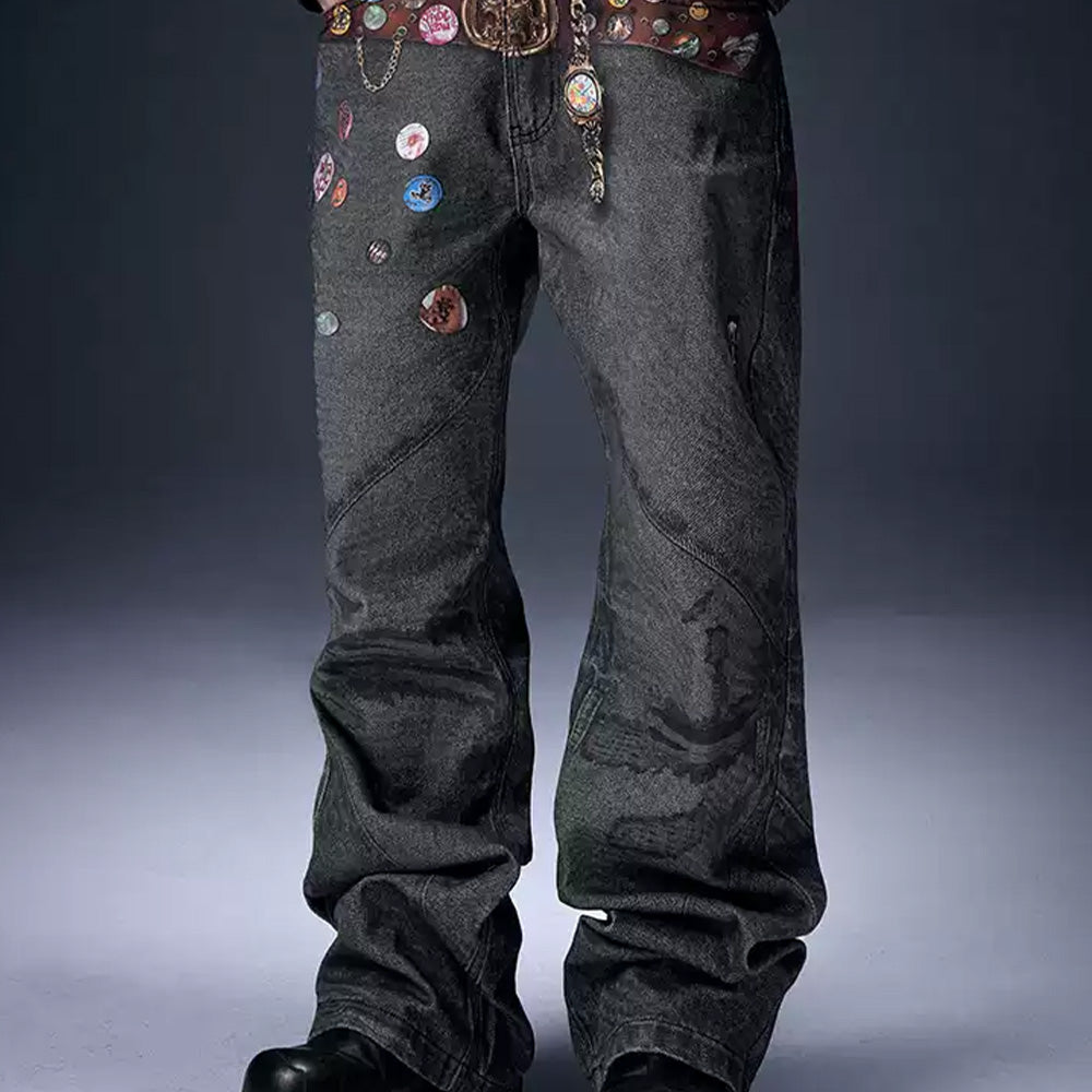 YADcrew 3D Logo Jeans