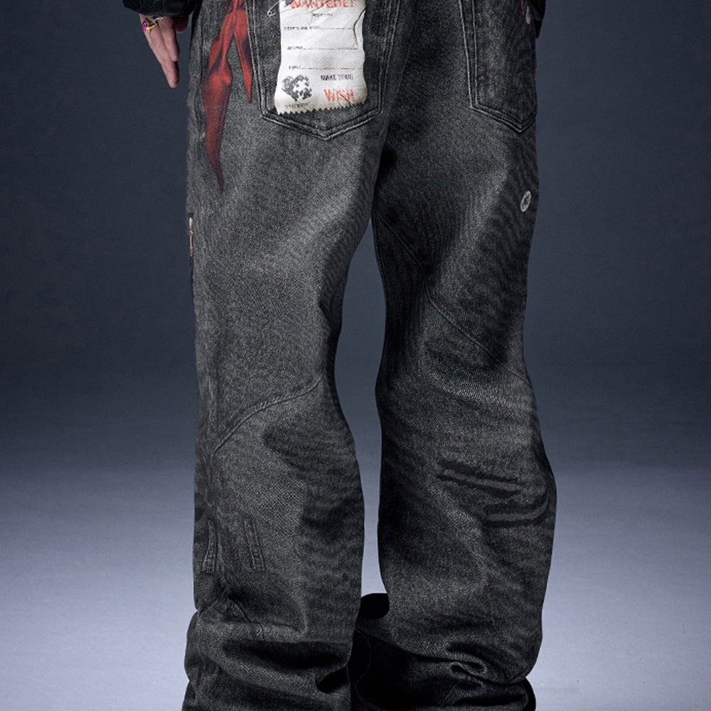 YADcrew 3D Logo Jeans
