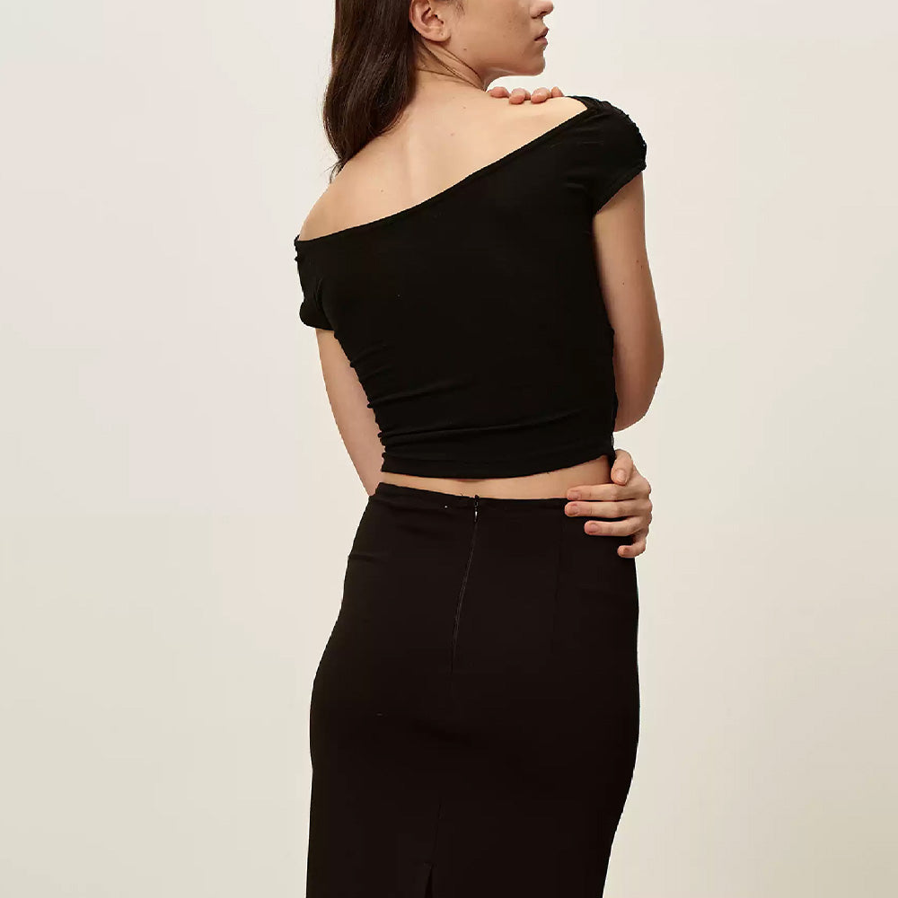 SIJIASUDIO Black Mesh Top