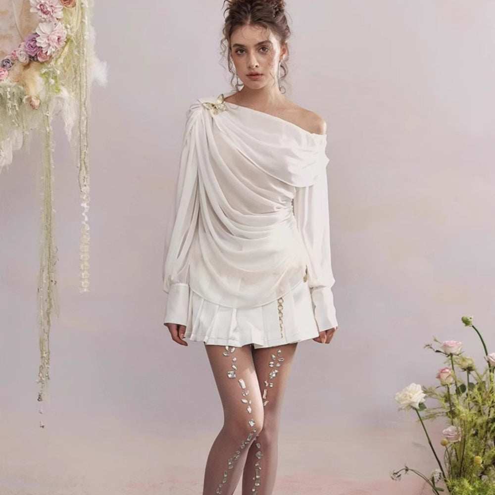 ARTE PURA White Chiffon Blouse