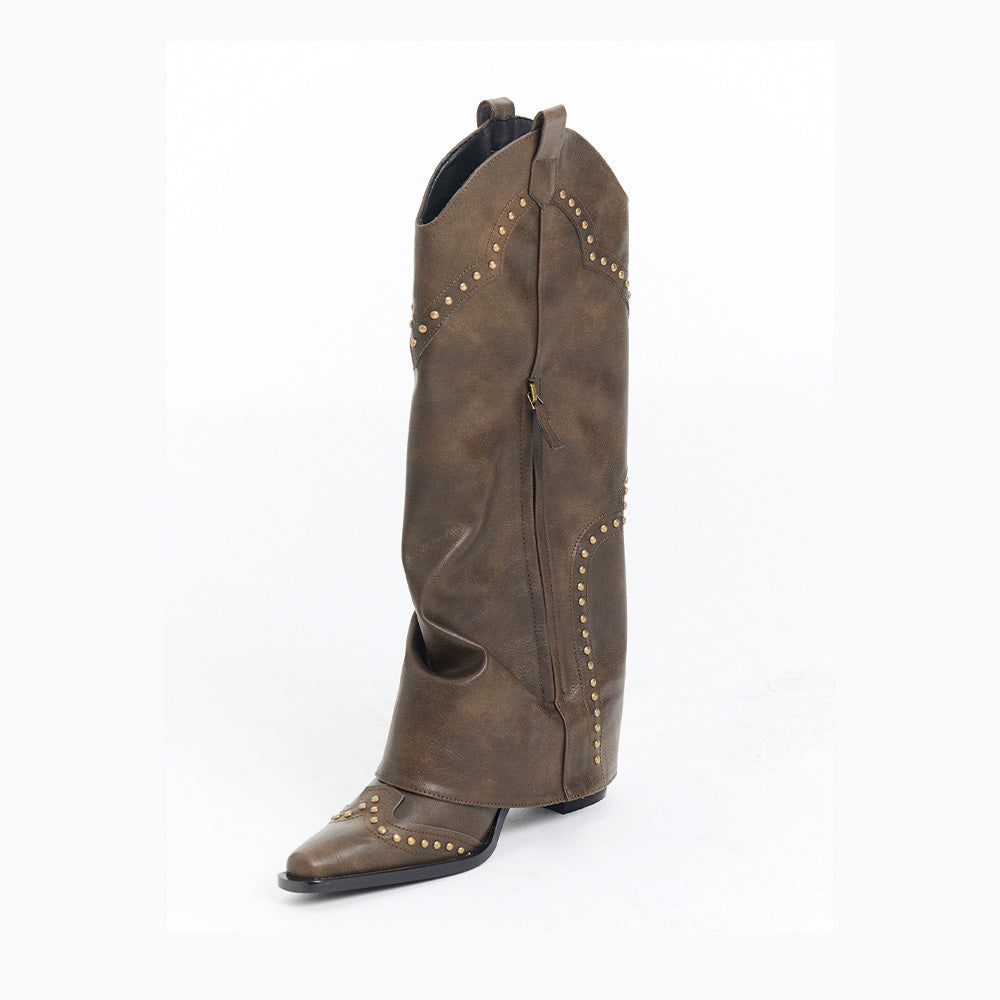 1COTHEN Western Studded Boots