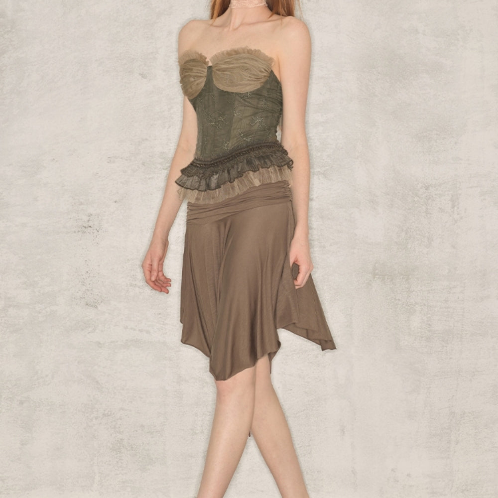 WOOHA Distressed Net Top