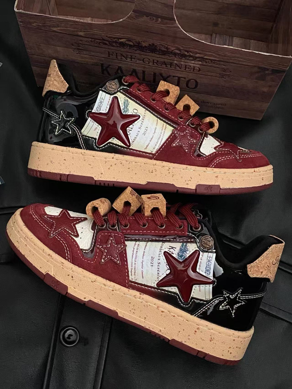 KAALIXTO丨Retro Star Sneakers-Wine Limited