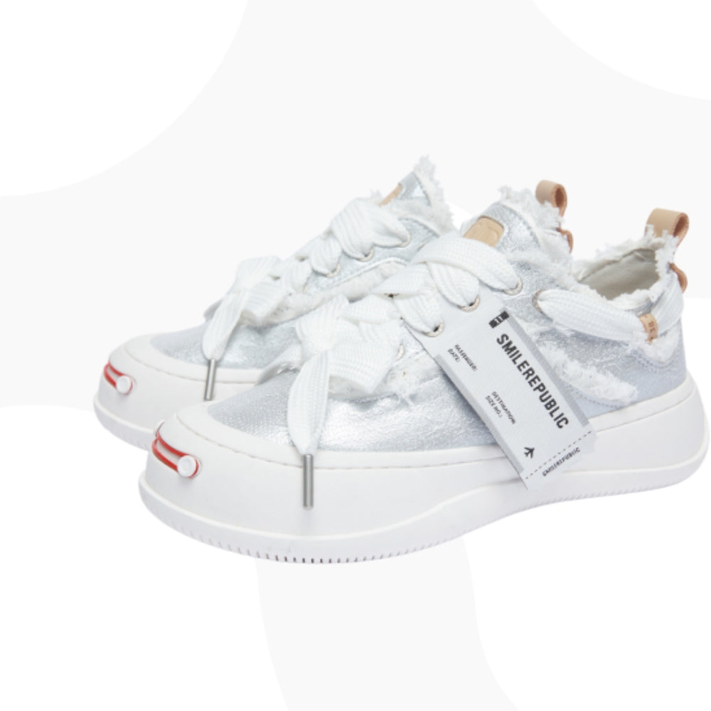 SMILEREPULIC  open smile platform shoes slliver
