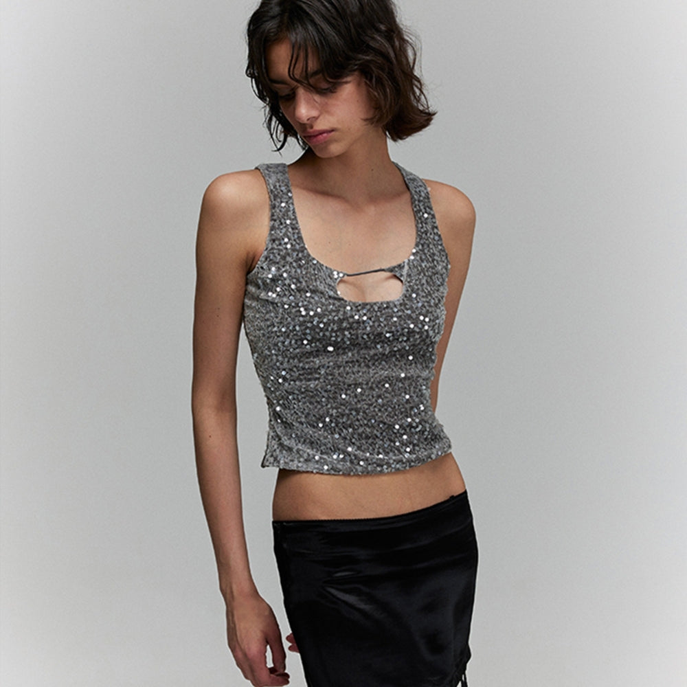 SANFRONTIERES Sparkle Tank Top