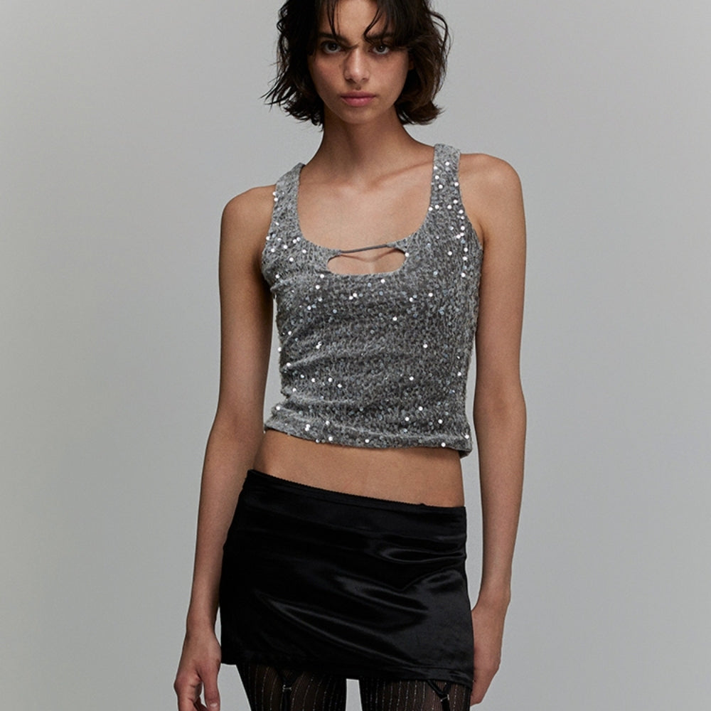 SANFRONTIERES Sparkle Tank Top
