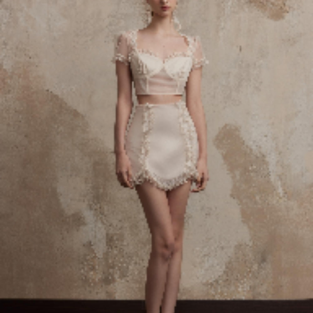 FA SOGNO Lace Pencil Skirt