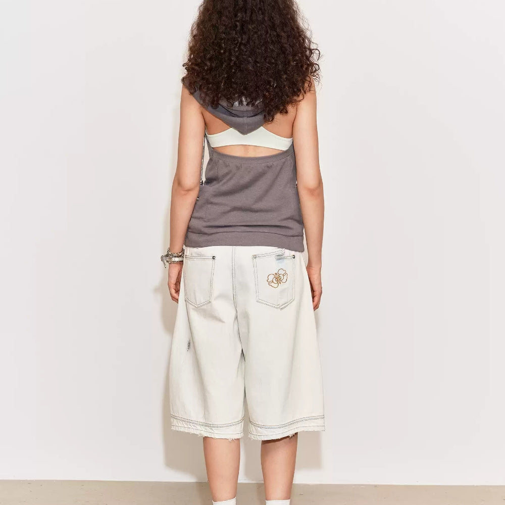 MEDIUM WELL Washed-out Denim Shorts