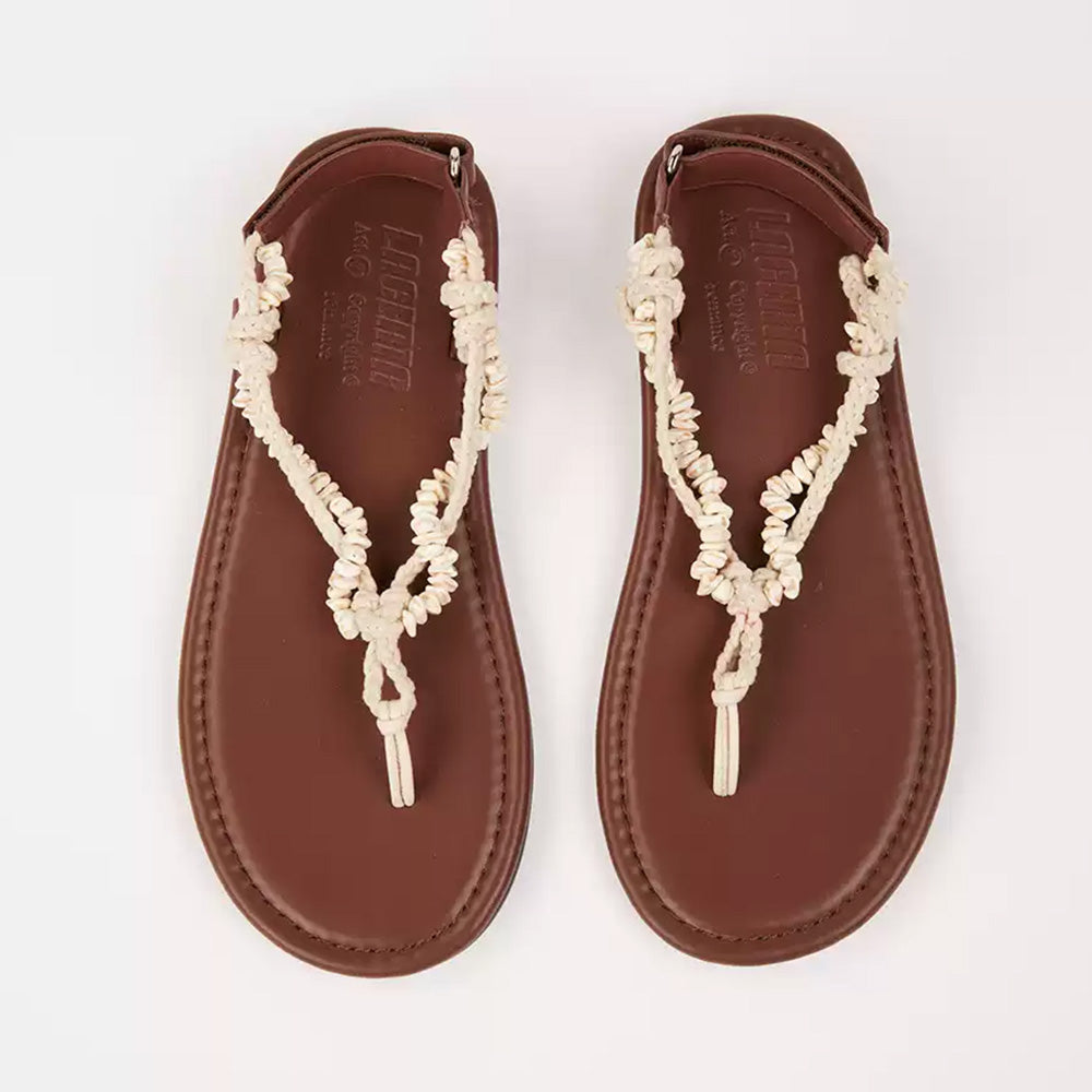 LACERTA Beaded Sandals