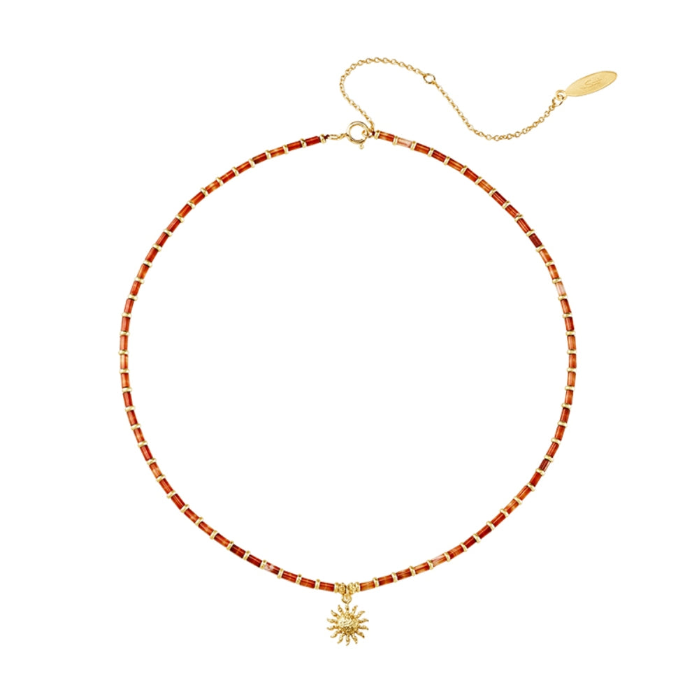 MONSECRET Red Agate Necklace