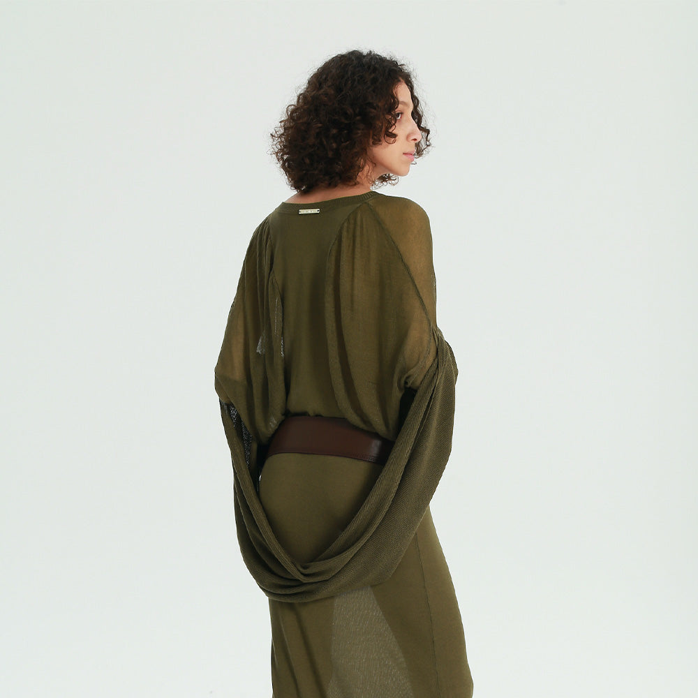 1COTHEN Butterfly Sleeve Dress