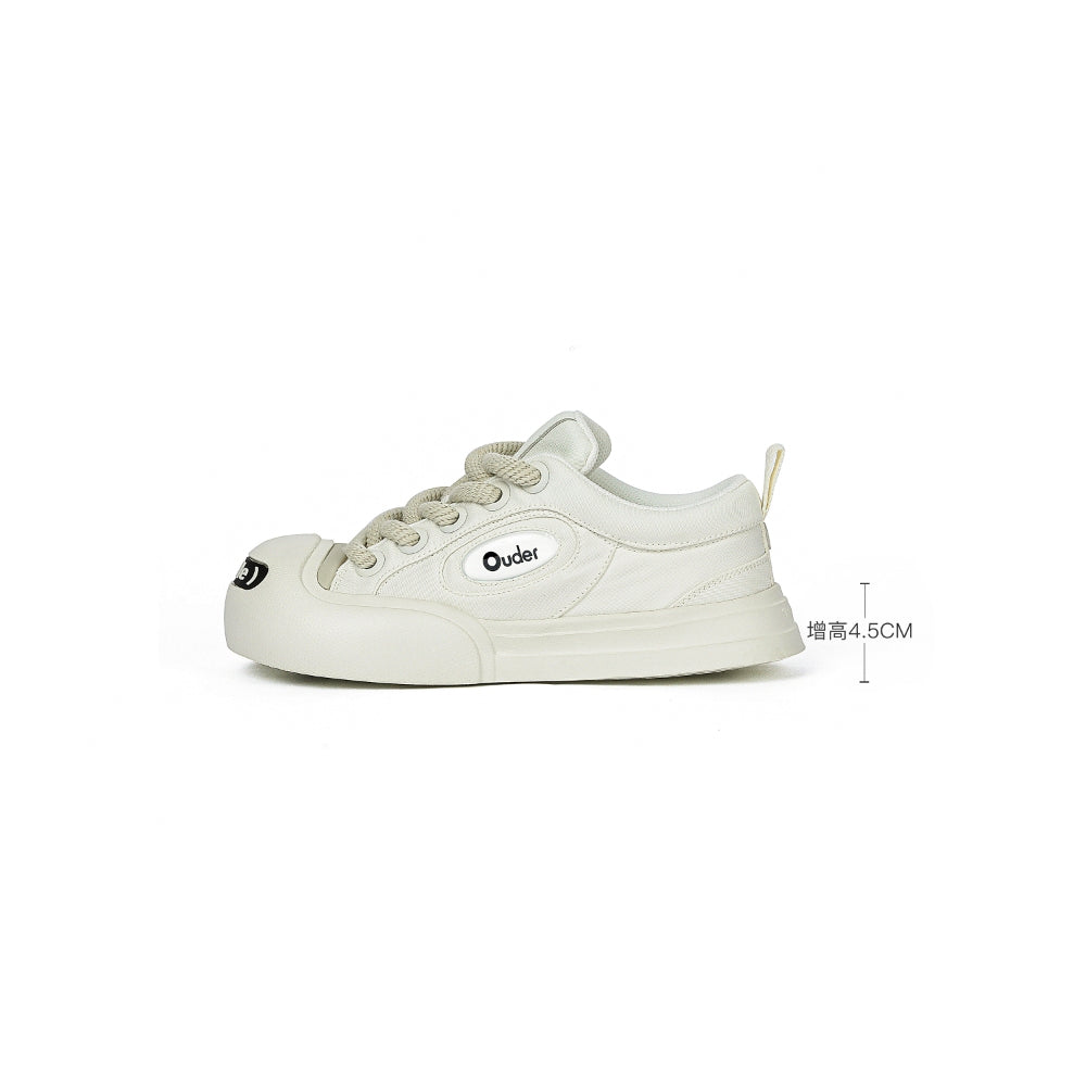 Ouder smiler open smile canvas shoes whiteX