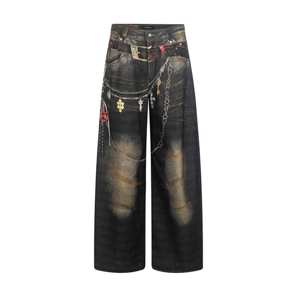 WOOHA Wide-Leg Jeans