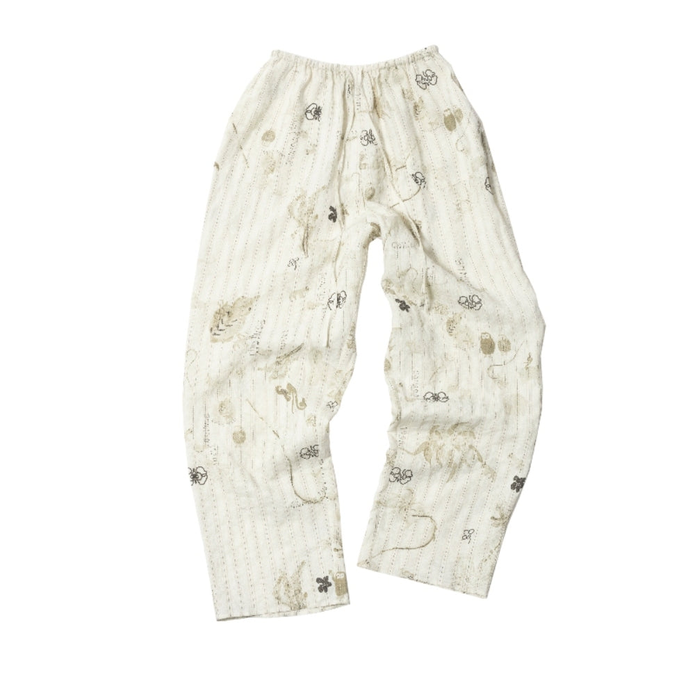 MEDIUM WELL Linen Print Pants