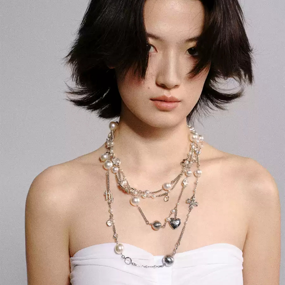 tokokkino Pearl Zircon Necklace