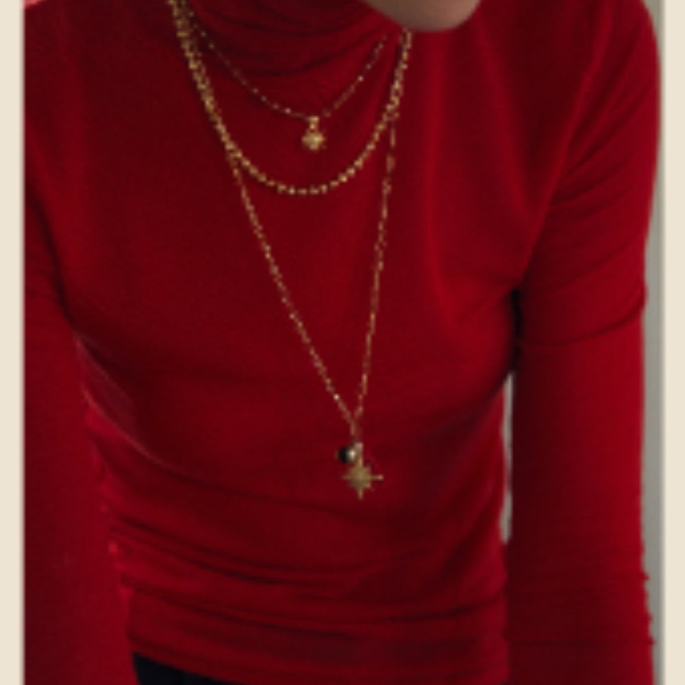 MONSECRET Red Agate Necklace