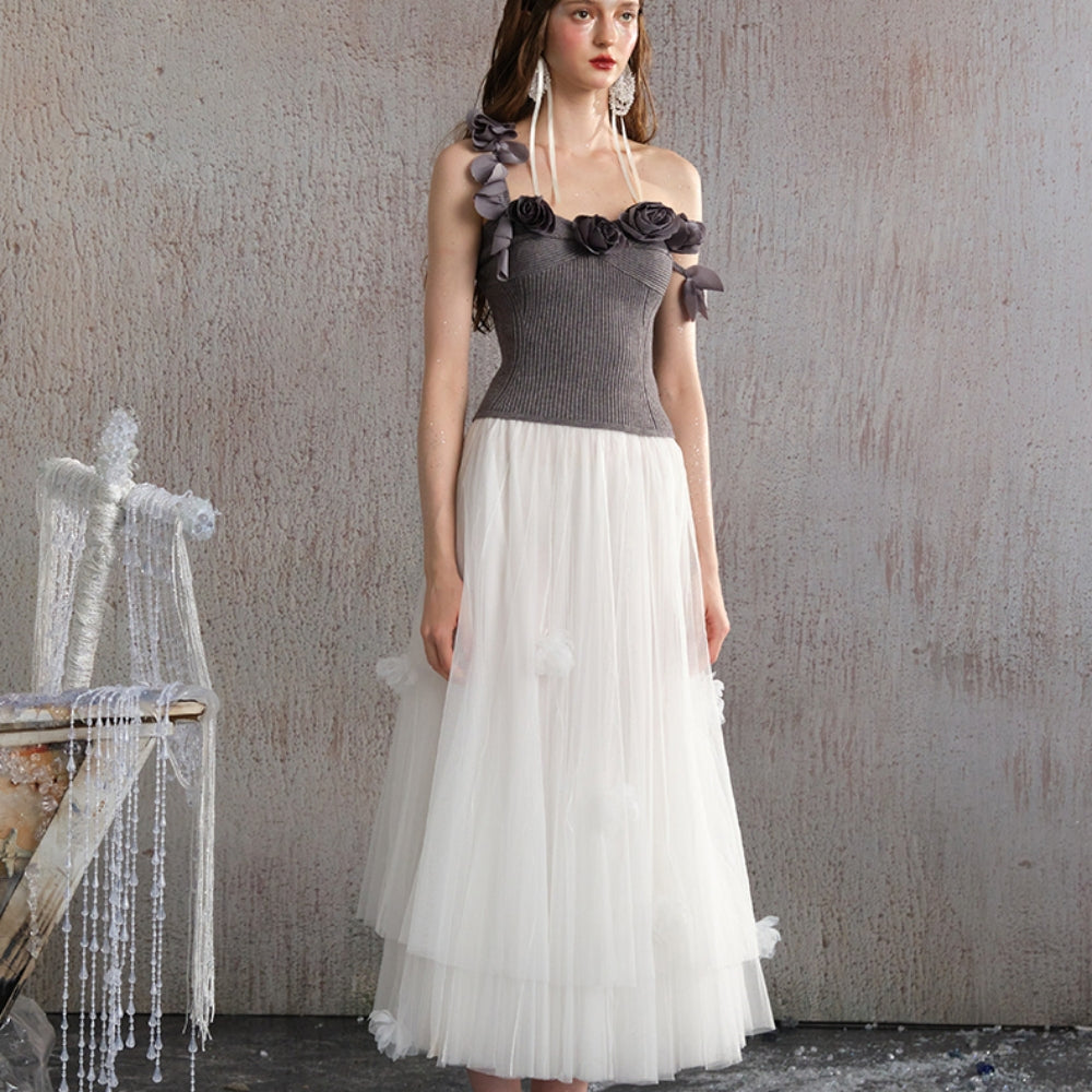 ARTE PURA Gray Knit Camisole