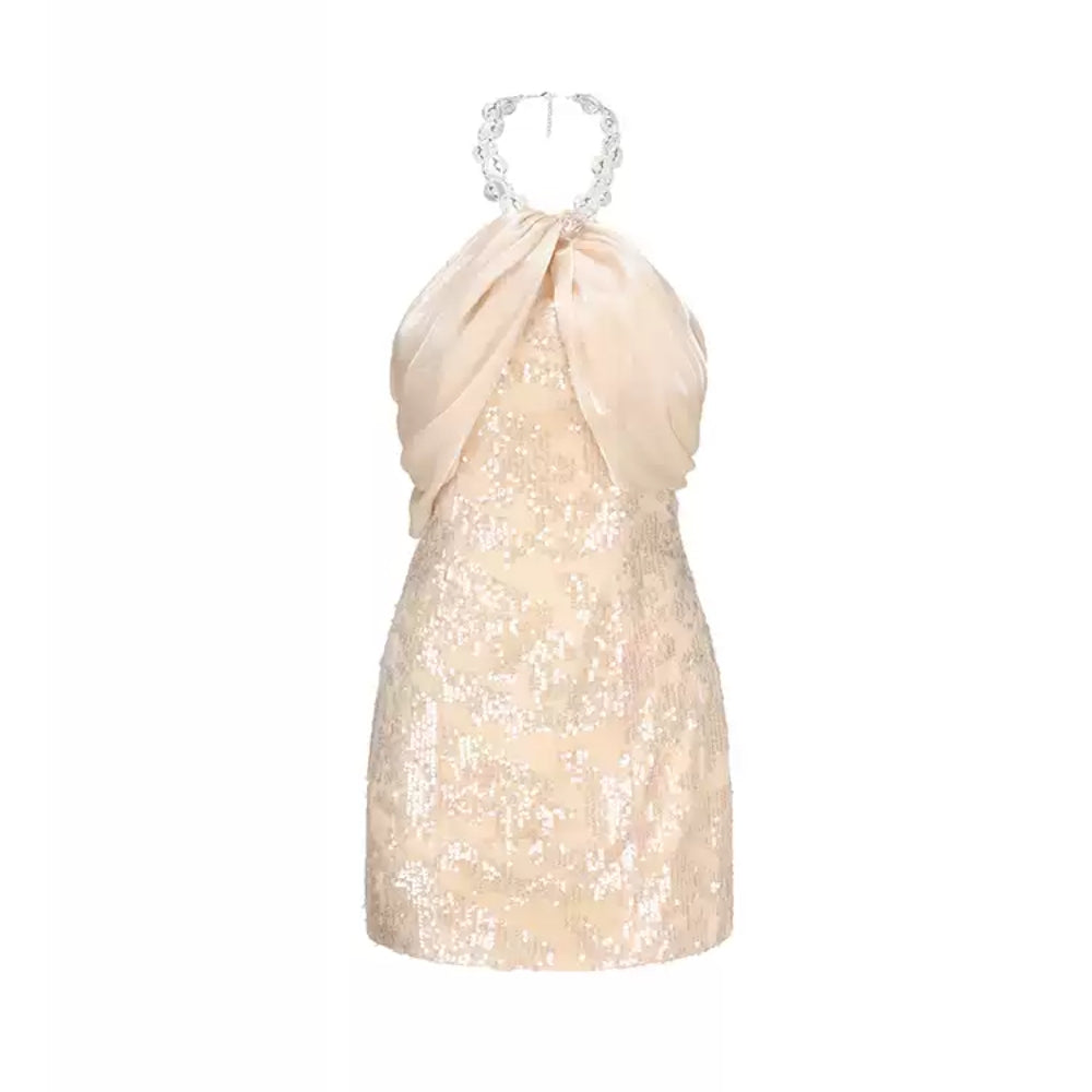 ARTE PURA Beige Sequin Dress