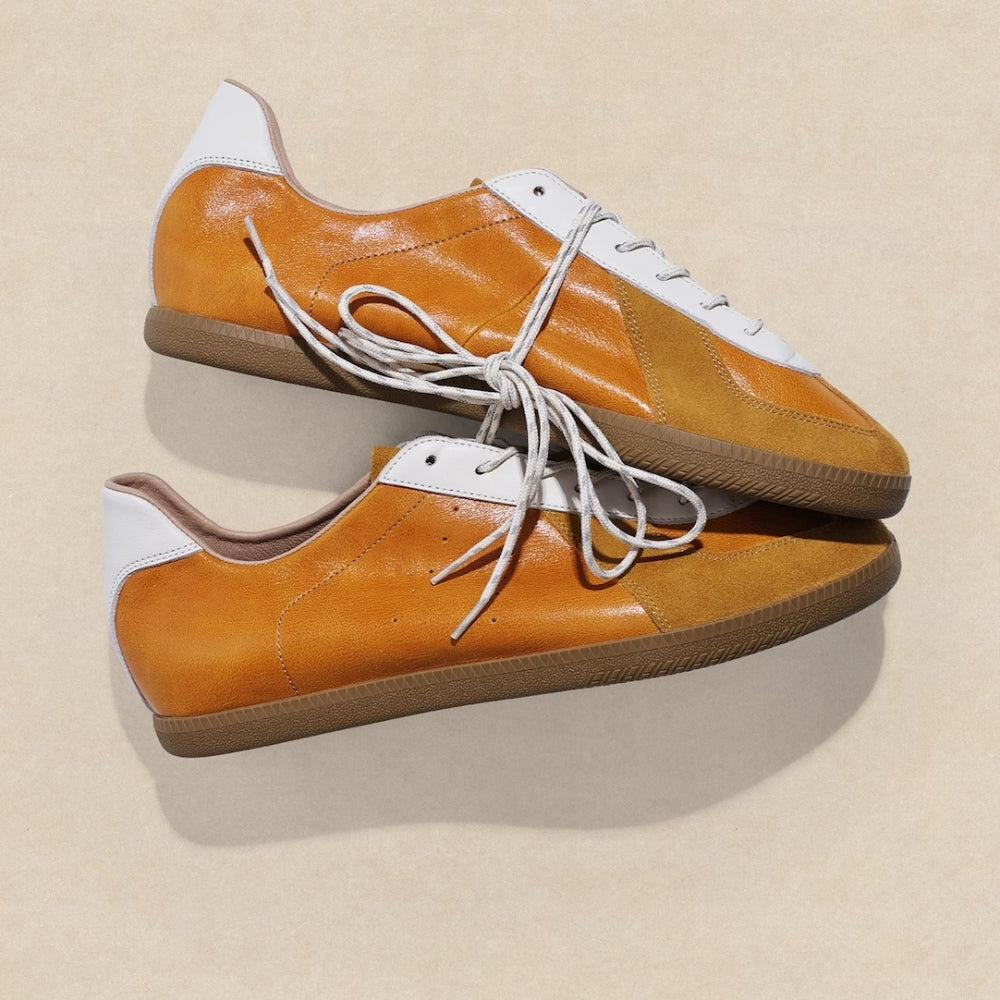 PANE  Spice Spark Yellow Retro German Training Shoes