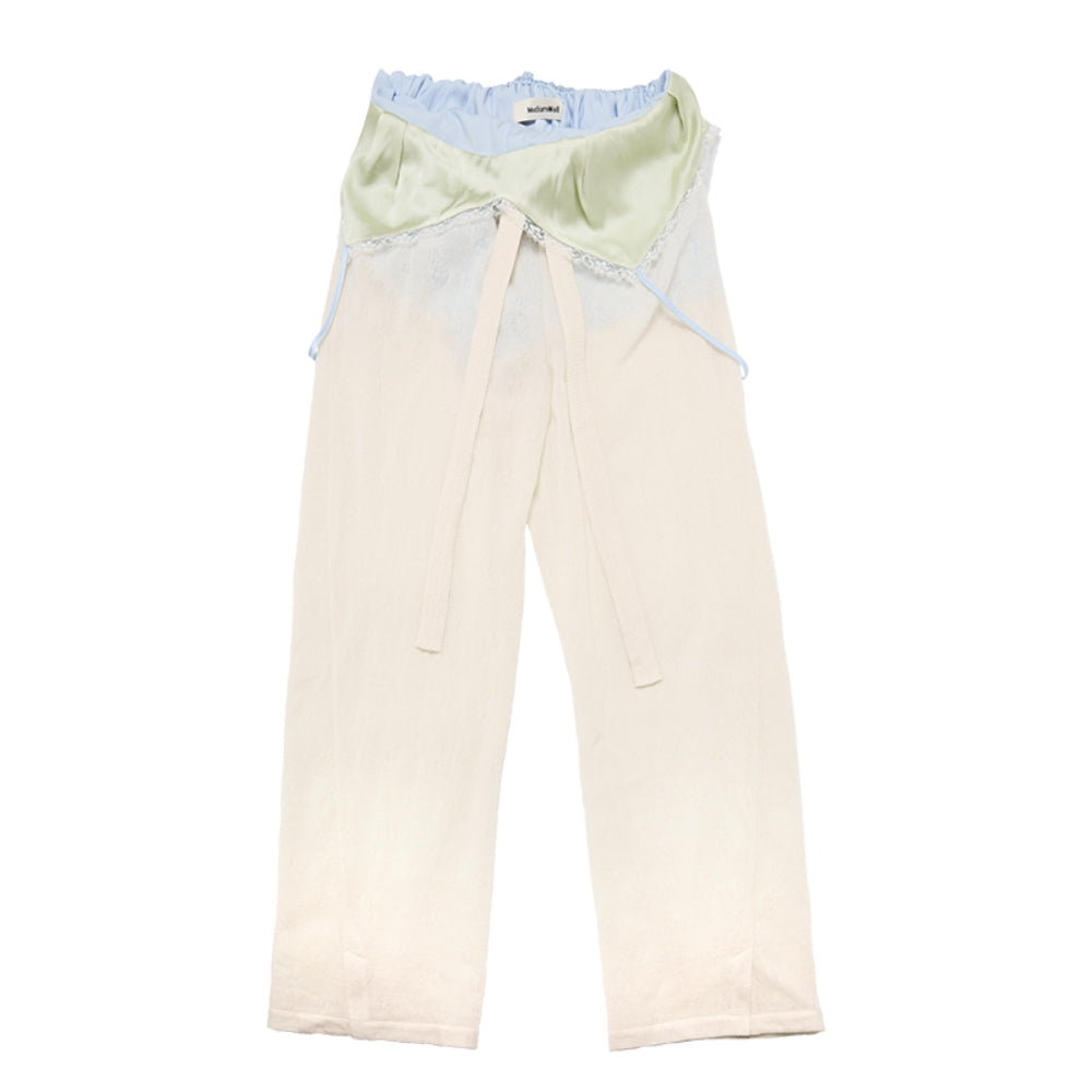 MEDIUM WELL Lace-Trimmed Wool Pants Set