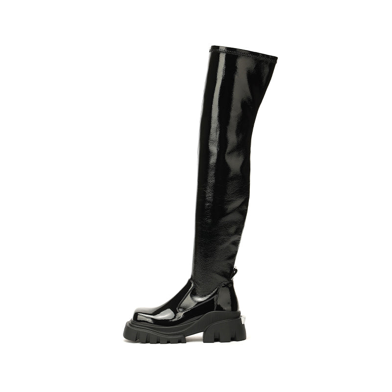 DAPHNELAB [Sugar Cube] Over-the-Knee Boots