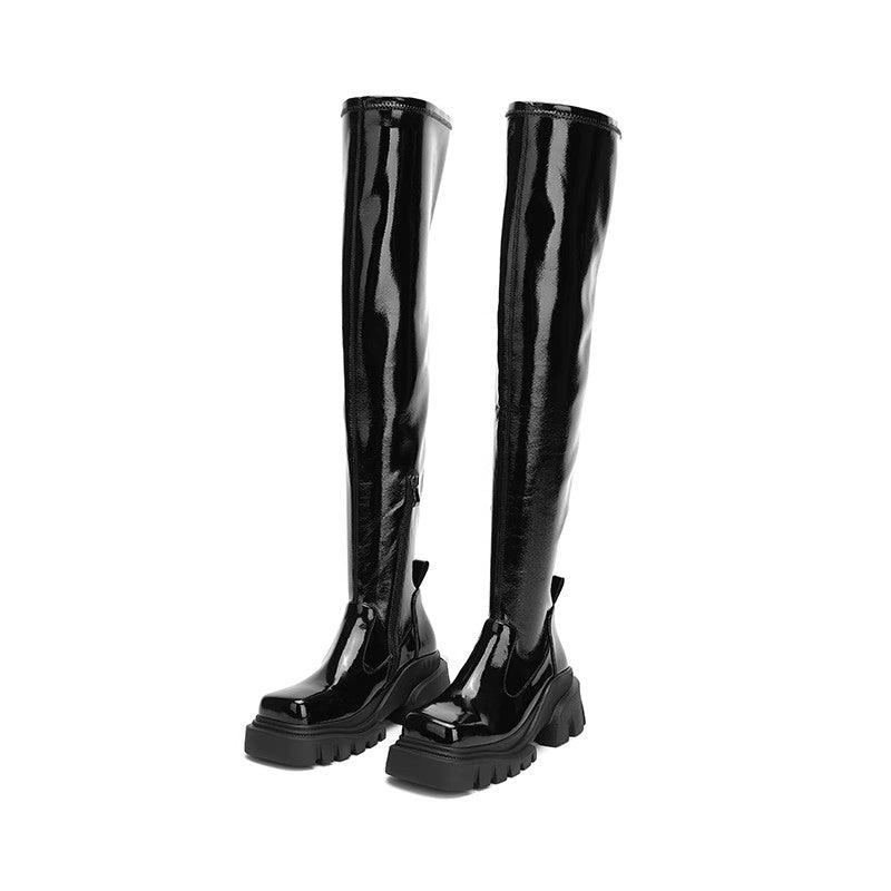 DAPHNELAB [Sugar Cube] Over-the-Knee Boots