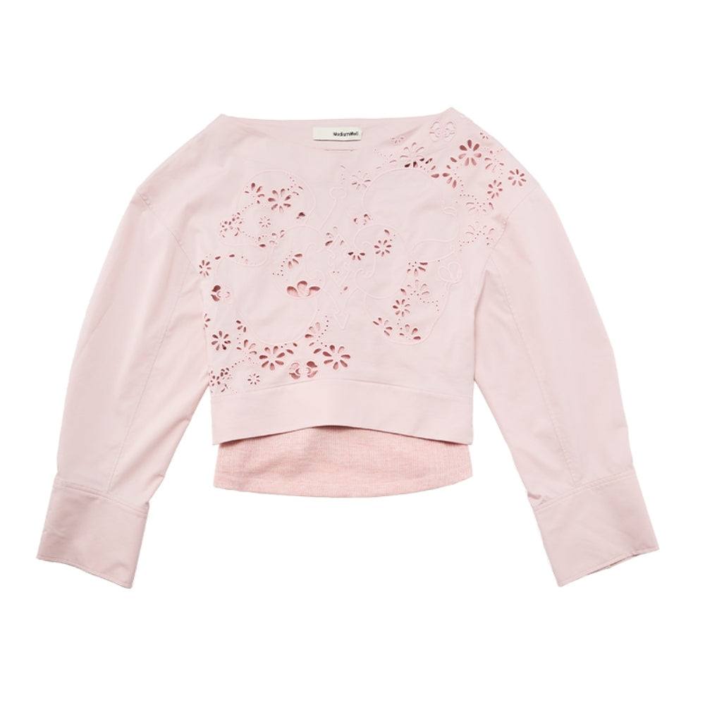 MEDIUM WELL Openwork Embroidered Top