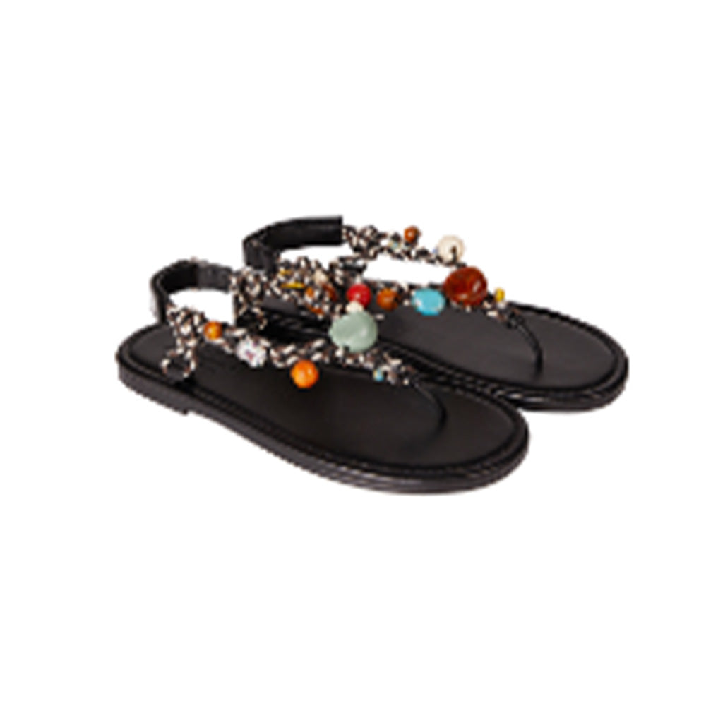 LACERTA Beaded Sandals