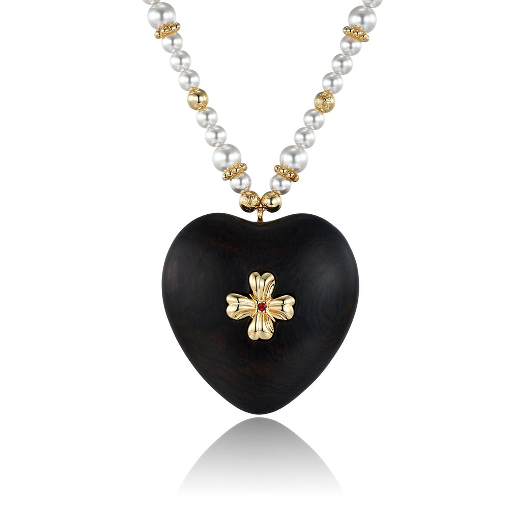Wooden Heart Necklace