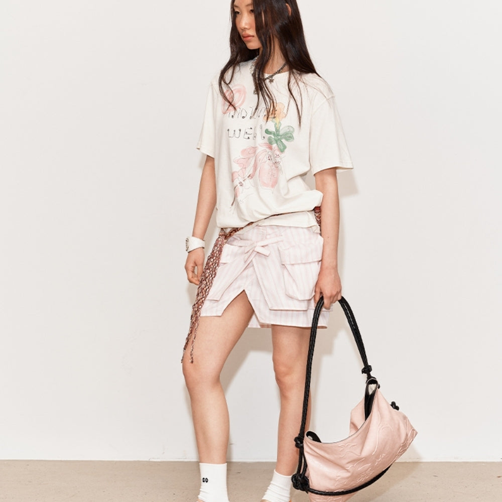 MEDIUM WELL Mulberry Silk and Cotton T-shirt