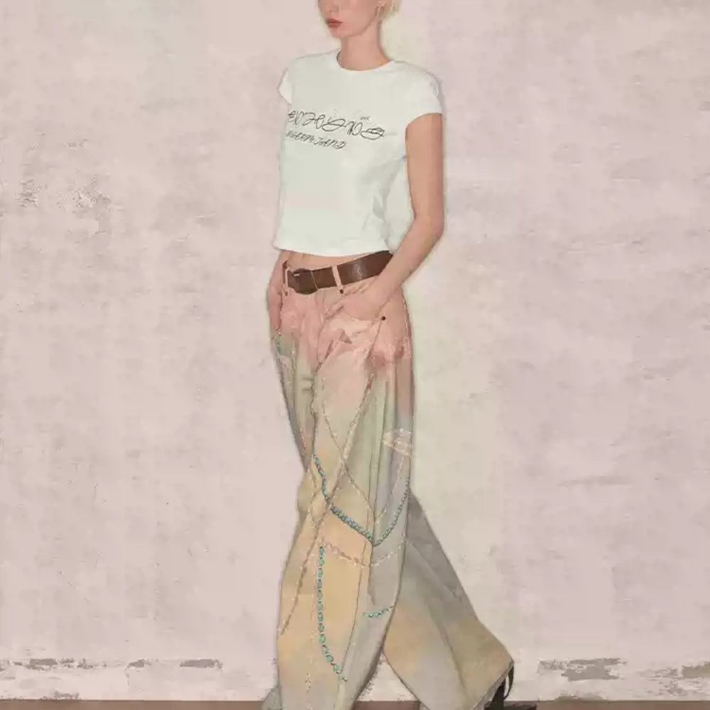 WOOHA 3D Lace Jeans