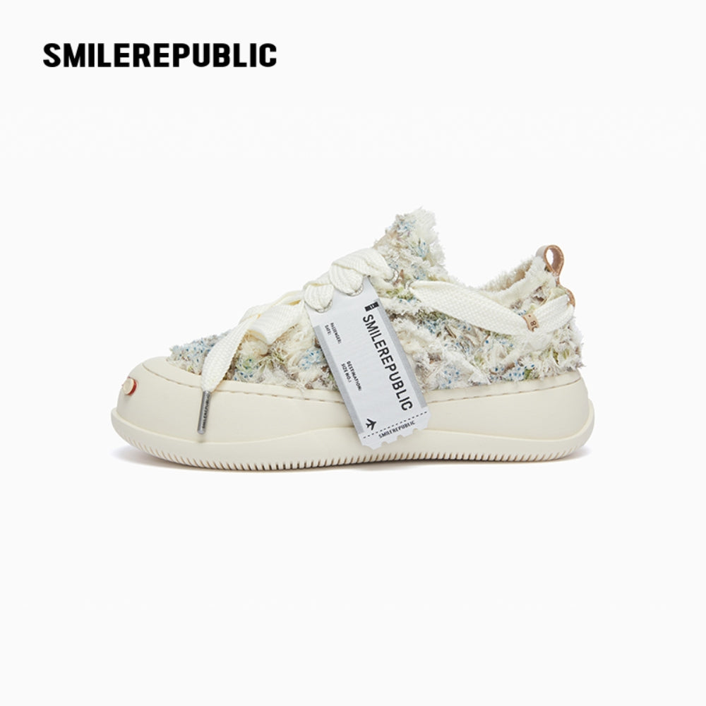 SMILEREPULIC Monet garden casual shoes white