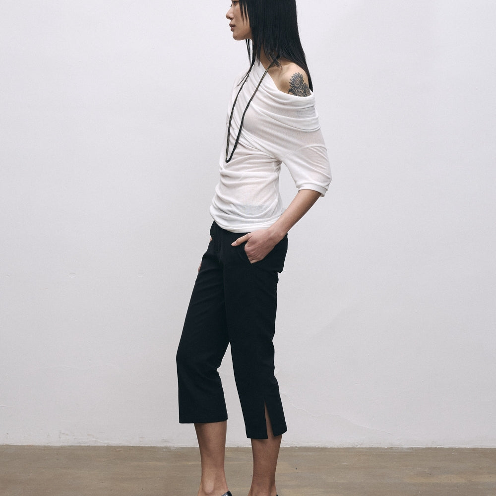 SANFRONTIERES Reversible Semi-Sheer Top