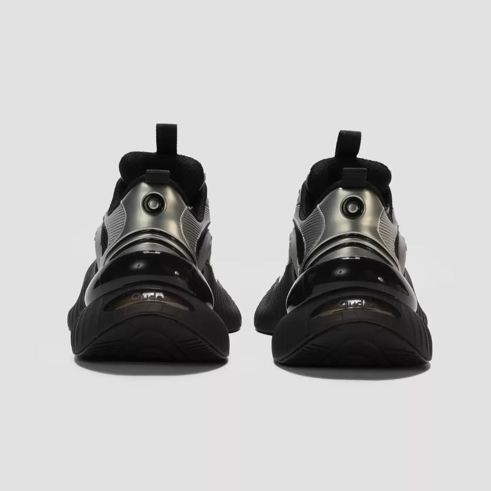 Ouder running shoes thick sole heightening dad shoes black