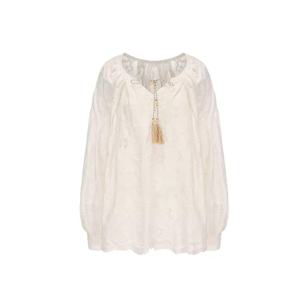 LACERTA Fringed Boho Shirt