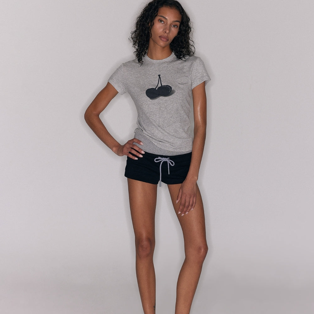 SANFRONTIERES Cherry Print Tee