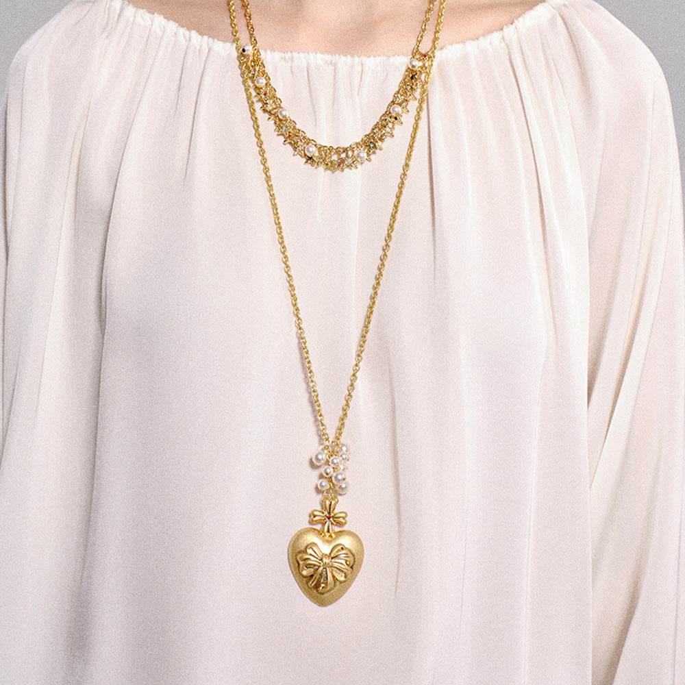 tokokkino Gold Pearl Necklace