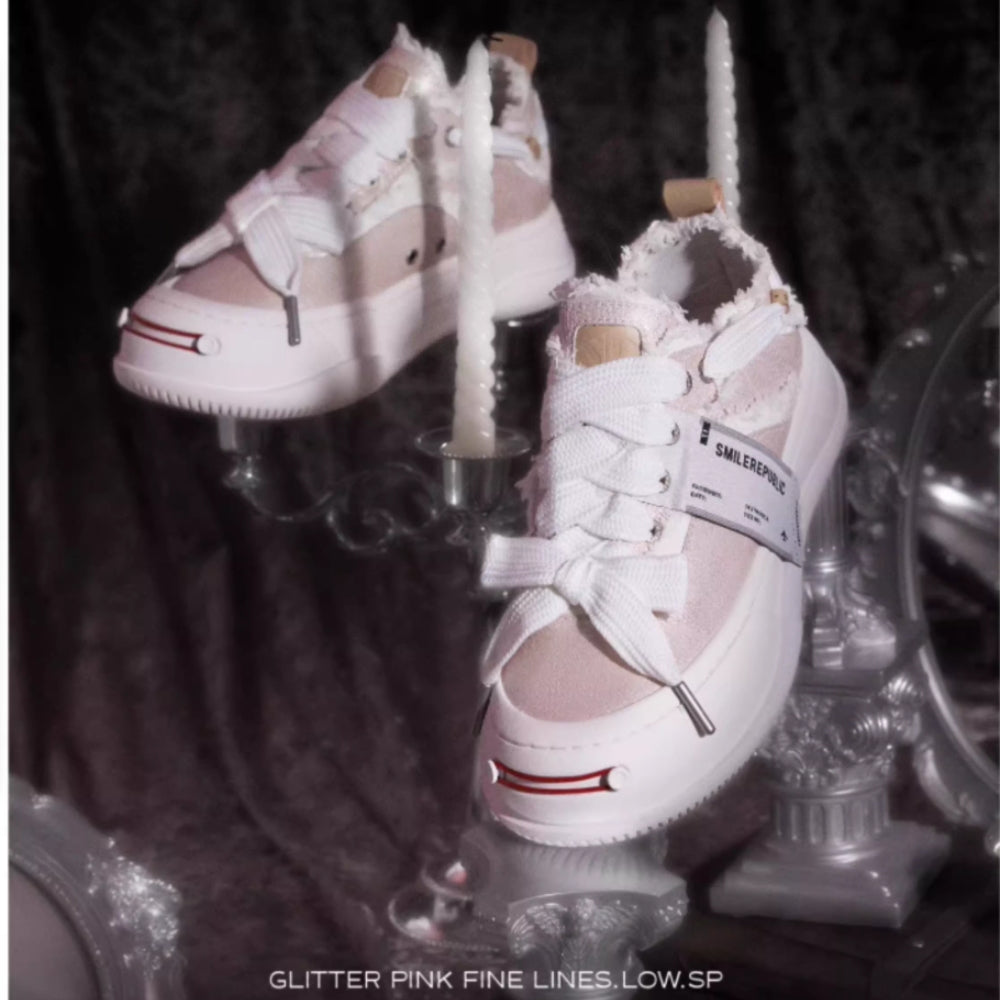 SMILEREPULIC open smile platform shoes pink