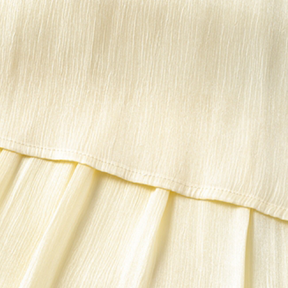 Three Quarters Yellow French Streamer Dress