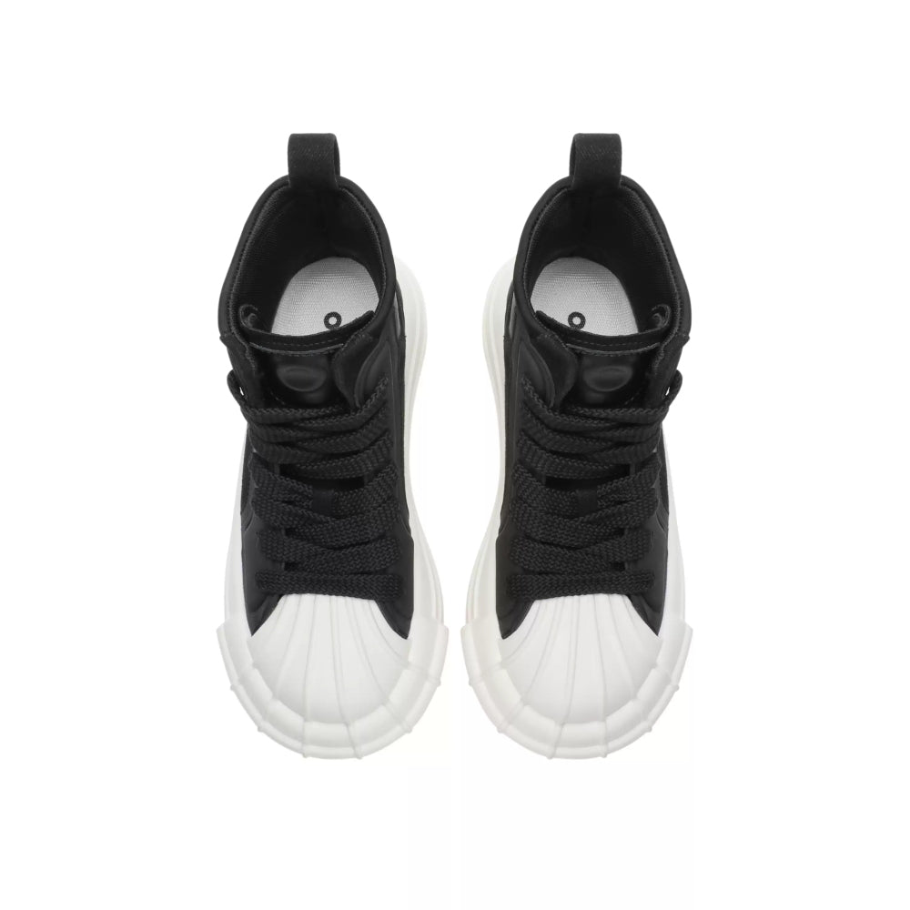 Ouder sheller shell toe high-top canvas shoes black